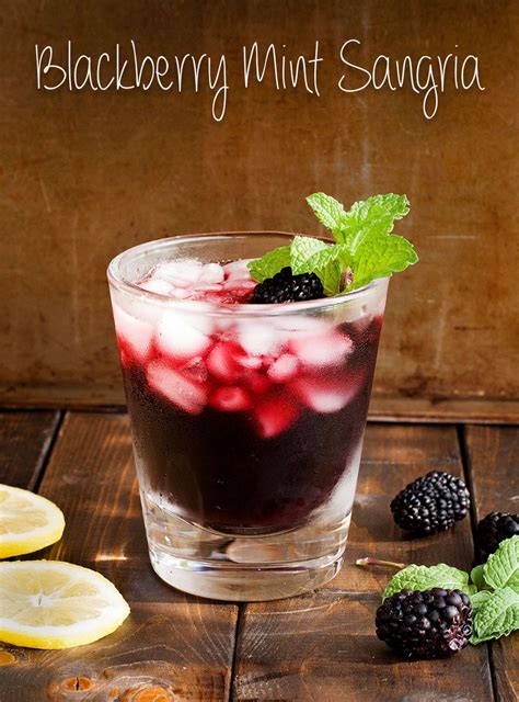 Blackberry Mint Sangria Cocktails For Two Summer Drinks Fun Drinks Mixed Drinks Beverages