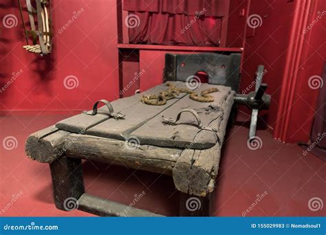 Inquisition Torture Chamber Old Medieval Torture Chamber With Many Pain Tools Editorial Image