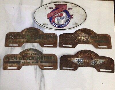 Vintage Florida Auto Tag Advertisement | eBay