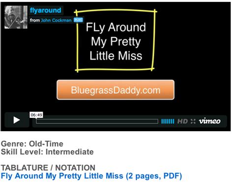Fly Around My Pretty Little Miss Online Fiddle Lessons