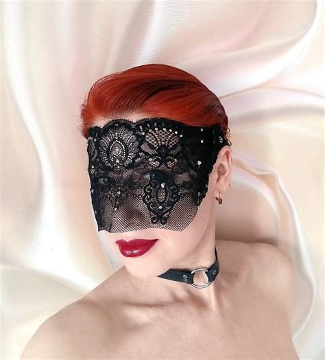 Masquerade Mask Fetish Mask Black Lace Blindfold Mask Sexy Etsy