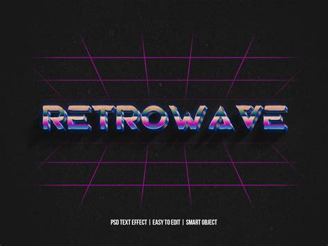 Text Effect Retrowave 80s Graphic By Dxsign · Creative Fabrica