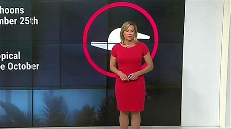Jacqui Jeras The Weather Channel 113021 Red Dress Profile View