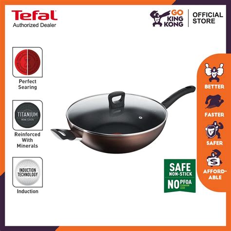 Tefal Cookware Day By Day Wokpan 32cm With Lid G14398 Lazada
