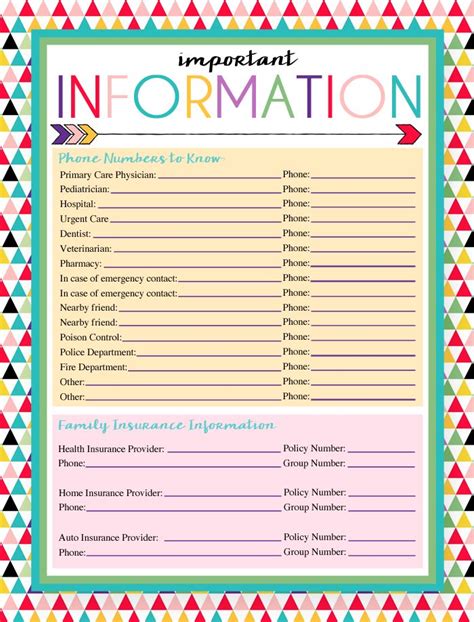 So make room in your budget for the category no one's excited to think about. Free Printable Important Information Log | Emergency binder, Family emergency binder, Life binder