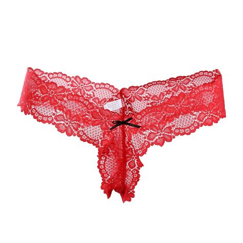 Buy Women Sexy Panties Fashion Lace Floral Thongs G String V String Breathable