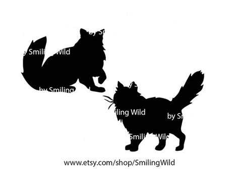 Ragdoll Cat Svg Clipart Vector Graphic Art Silhouette Ragdoll Etsy