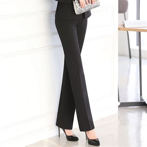 Full Length Professional Business Formal Pants Women Trousers Girl Slim