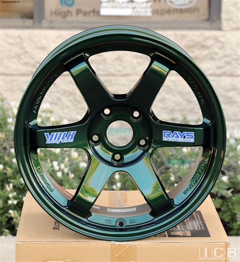 Rays Volk Racing Te37sl Racing Green Wheels 18x95 38 Offset 5x120