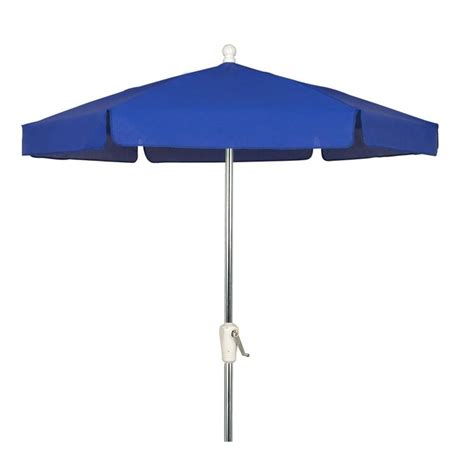Fiberbuilt 75 Ft Pacific Blue No Tilt Market Patio Umbrella In The