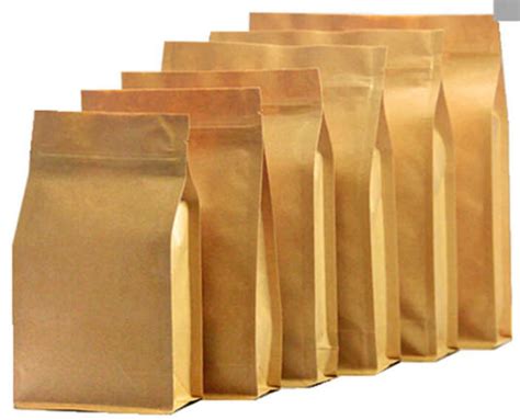 Food Grade Heat Seal Stand Up Foil Lined Kraft Paper Packing Bags