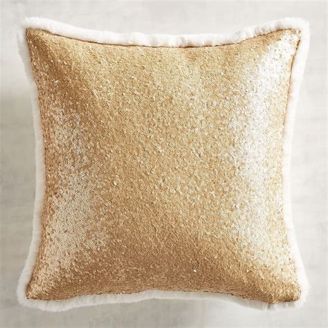 Pillow cover*faux fur skin curly sofa seat pad cushion case custom size*fs1. Faux Fur Gold Reversible Sequined Mermaid Pillow | Pier 1 Imports | Mermaid pillow, Pillows ...
