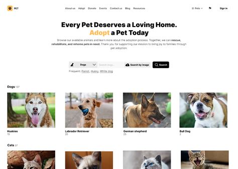 Pet Adoption Website Figma