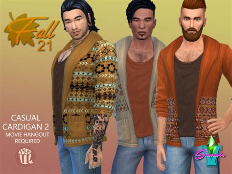 The Sims Resource Simmiev Fall21 Casual Cardigan 2