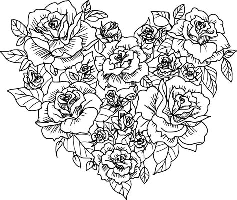 This heart coloring page is detailed but easy to color, with plenty of room for creativity! coloring.rocks! | Rose coloring pages, Heart coloring ...