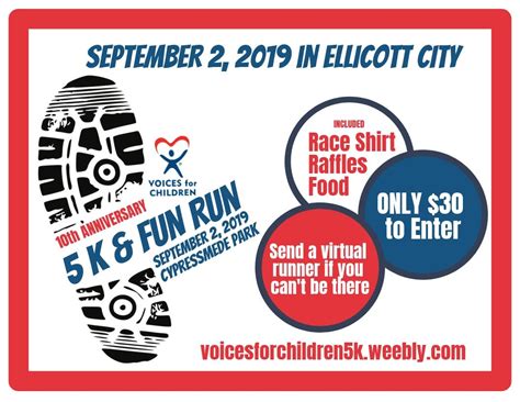 Sep 2 Voices For Children 5k And Fun Run Ellicott City Md Patch