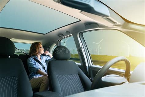 Woman Passenger In Self Driving Car Stock Image Image Of Autonomous