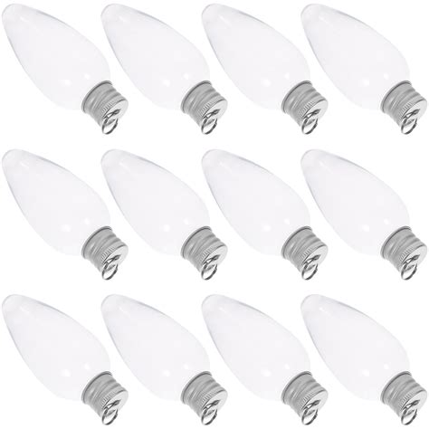 Fillable Christmas Ornament 12pcs Christmas Fillable Light Bulb Plastic Xmas Tree Hanging