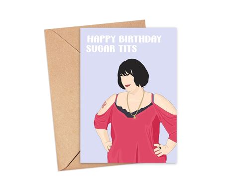 Happy Birthday Sugar Tits Greeting Card Etsy