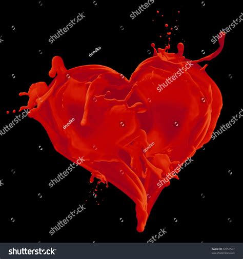 Bloody Heart On Black Background Stock Photo Edit Now 32057557