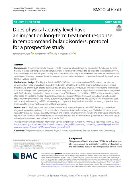 PDF Does Physical Activity Level Have An Impact On Long Term