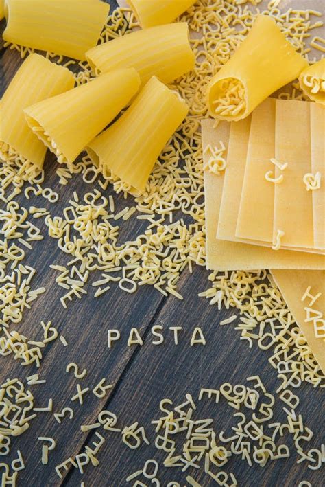 Uncooked Raw Pasta Alphabet Yellow Letters Stock Photo Image Of Soup