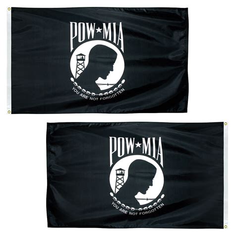 2 X 3 Pow Mia Double Sided Outdoor Nylon Flag
