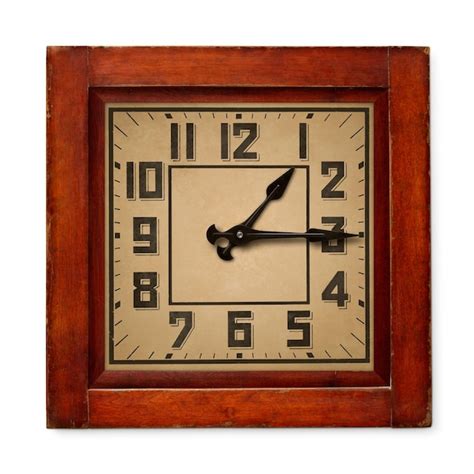 Premium Photo Square Wooden Wall Clock