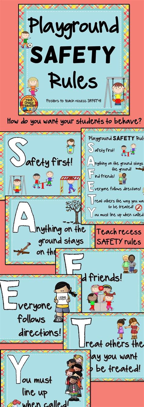 Playground And Recess Safety Posters Are A Classroom Management Tool
