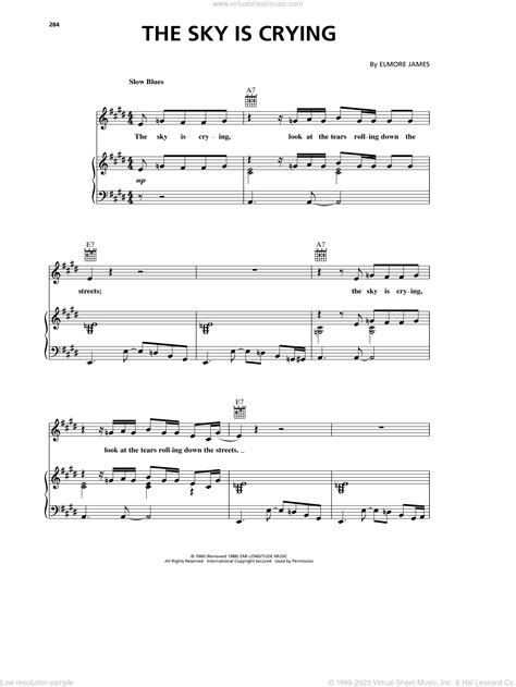 the sky is crying sheet music for voice piano or guitar pdf