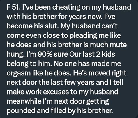 Pervconfession On Twitter She Loved Having An Affair With Her Brother In Law