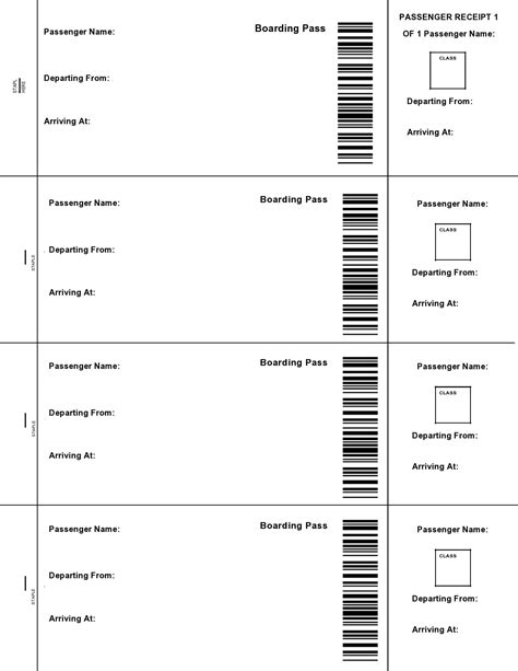 Printable Blank Plane Ticket