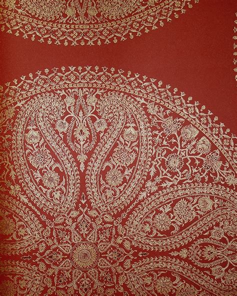 43 Red Paisley Wallpaper