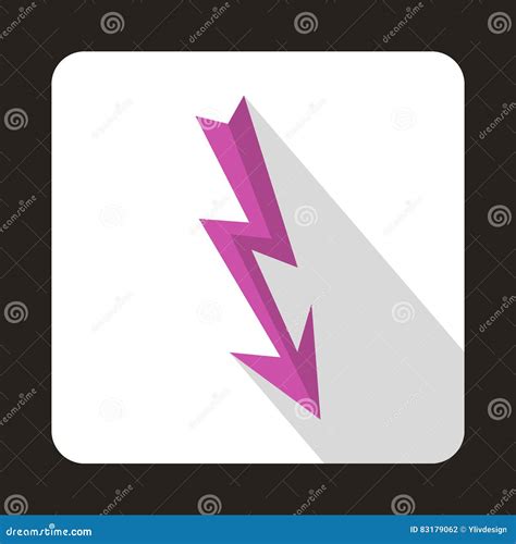 Lightning Arrow Icon Flat Style Stock Vector Illustration Of