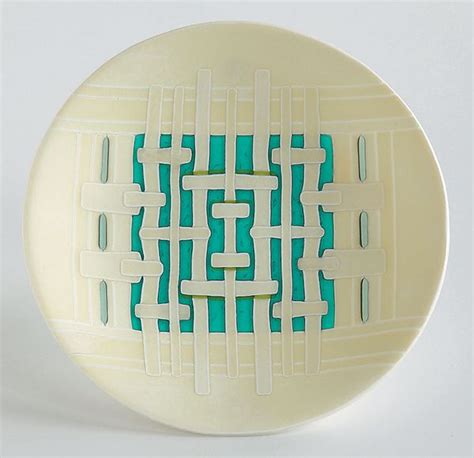 Ivory Aqua Woven Bowl By Lynn Latimer Art Glass Bowl Artful Home Fused Glass Dishes Art