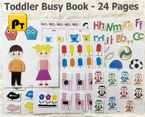 Toddler Busy Book Printable Learning Folder Quiet Book Etsy Busy