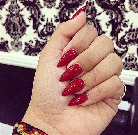 Red Stiletto Gel Nails Manicure And Pedicure Red Stiletto Nails