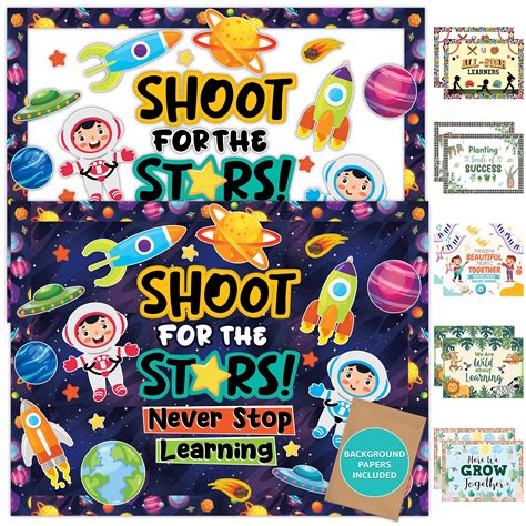 Buy 74pcs Outer Space Classroom Decorations Set With Background Papers