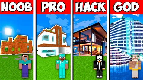 Minecraft Battle Noob Vs Pro Vs Hacker Vs God Summer Modern House