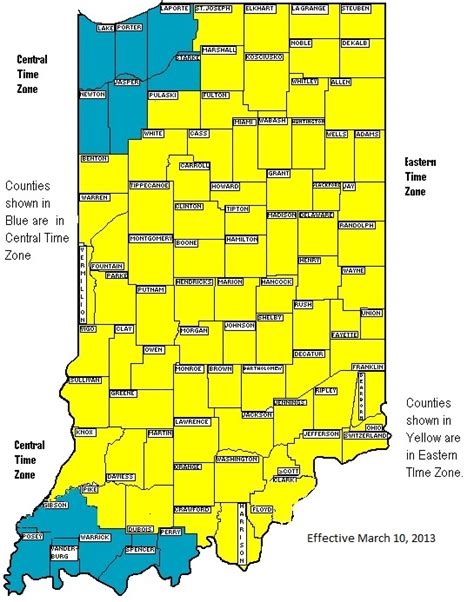 Us Time Zone Map Indiana Mobil Pribadi