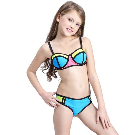 Comprar Traje De Baño Patchwork Niñas Bikini Niños 2018