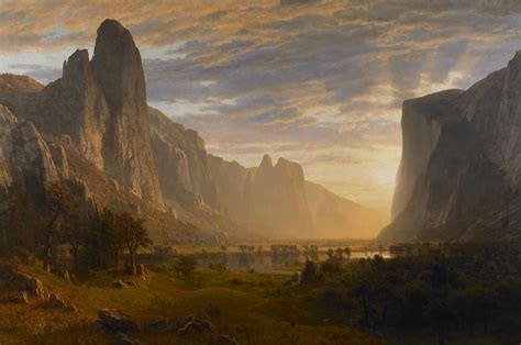 Albert Bierstadt Looking Down Yosemite Valley California 1865 R