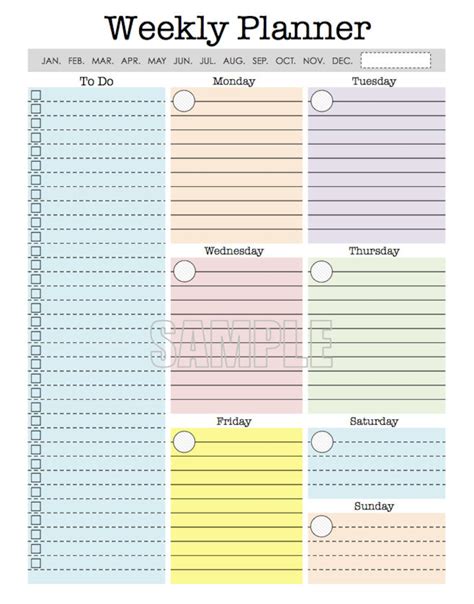 Weekly Planner Printables Mylifesmanual 8 Best Images Of Hourly Day
