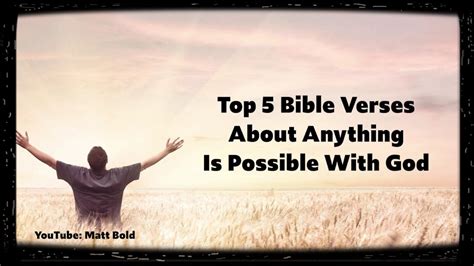 Top 5 Bible Verses About Anything Is Possible With God Daily