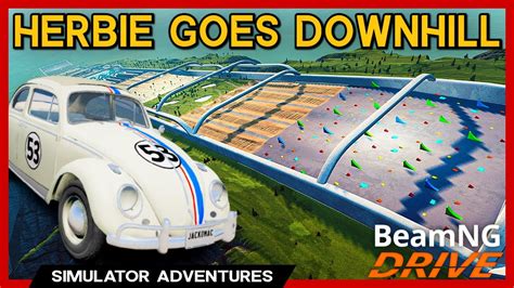 Can Herbie Survive The New Hardest Downhill Map Beamng Youtube