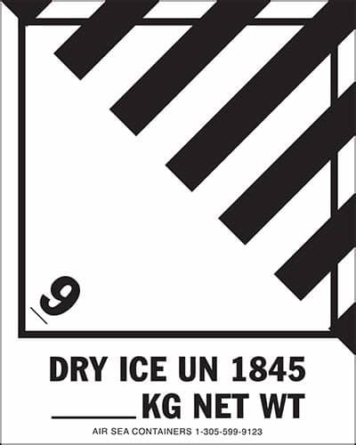 Browse a wide selection of shipping labels and printable labels. Class 9, UN 1845 Dry Ice Labels by ASC, Inc.