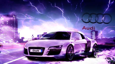 Free live wallpaper for your desktop pc & android phone! Audi R8 Wallpaper with Lightning by EkaN94 on DeviantArt