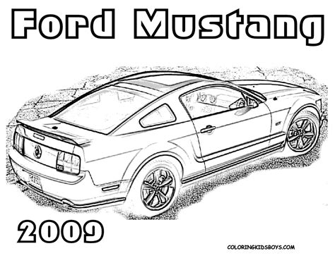 Mustang Car Coloring Pages Free - Coloring Home