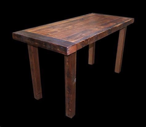 •reclaimed wood and a custom black steel pedestal paired together for an utterly unique dining experience. Reclaimed Wood Counter Height Dining Table | Bar height ...