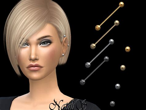 Industrial Ear Piercing V1 Left By Natalis At Tsr Sims 4 Updates